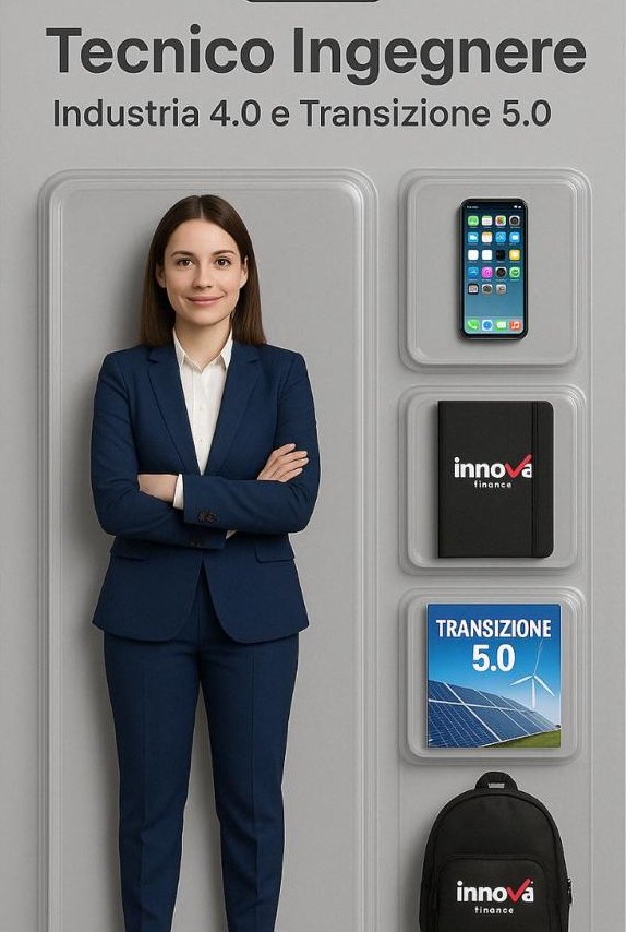 Il visual dell'annuncio «Tecnico Ingegnere, Industria 4.0 e Transizione 5.0»